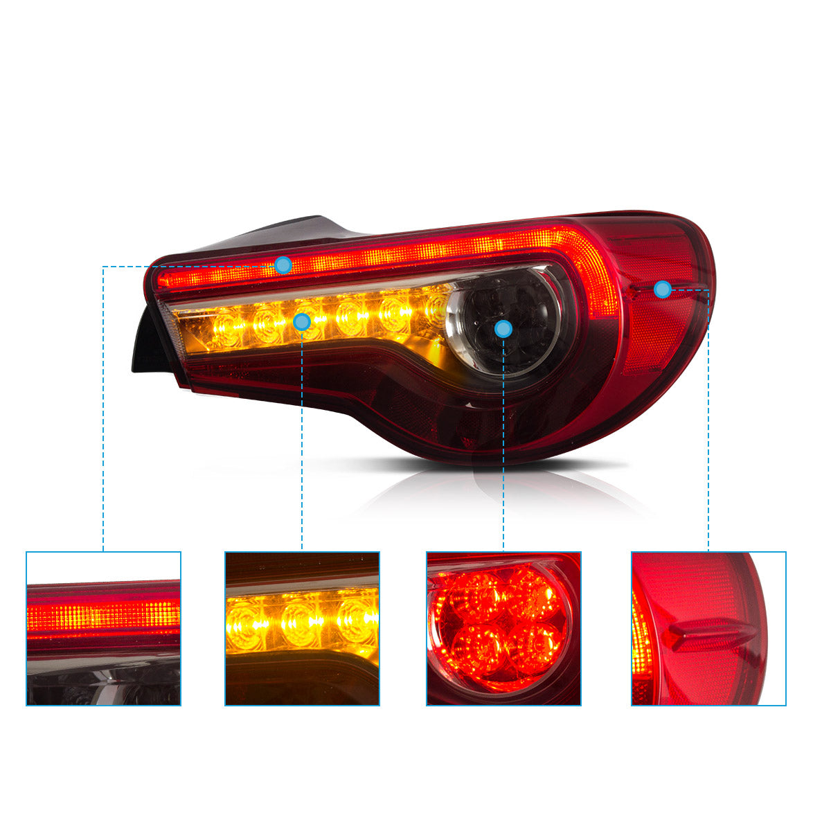 VLAND LED Tail Lights for 2012-2020 Toyota 86 & Subaru BRZ & Scion FR-S Australia