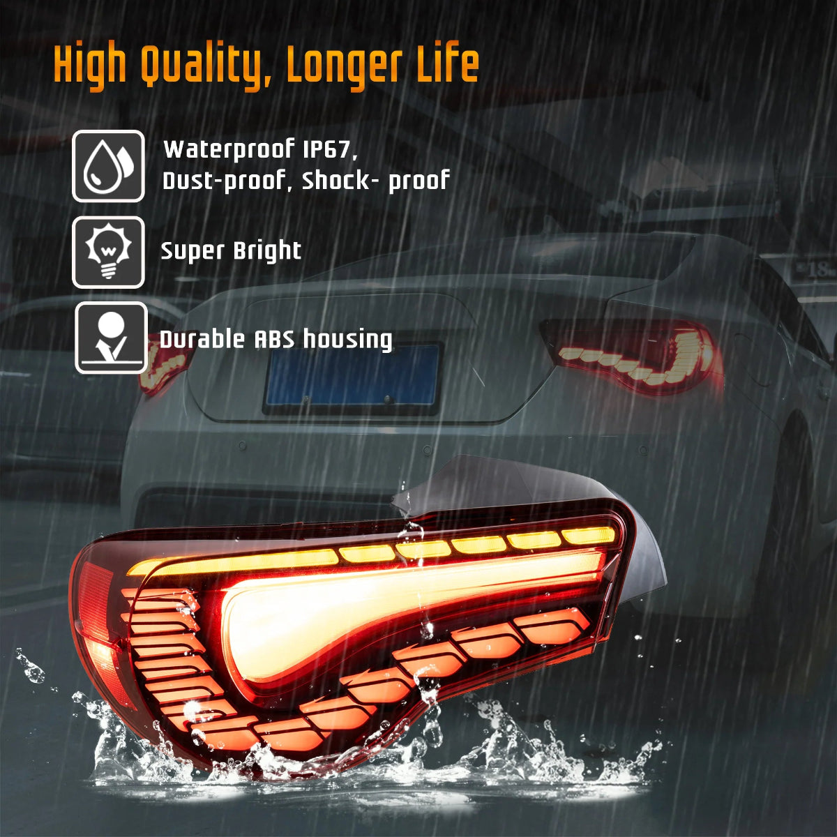 VLAND LED Tail Lights For 2012-2021 Toyota 86 & Subaru BRZ & Scion FRS [Dragon Style]Australia