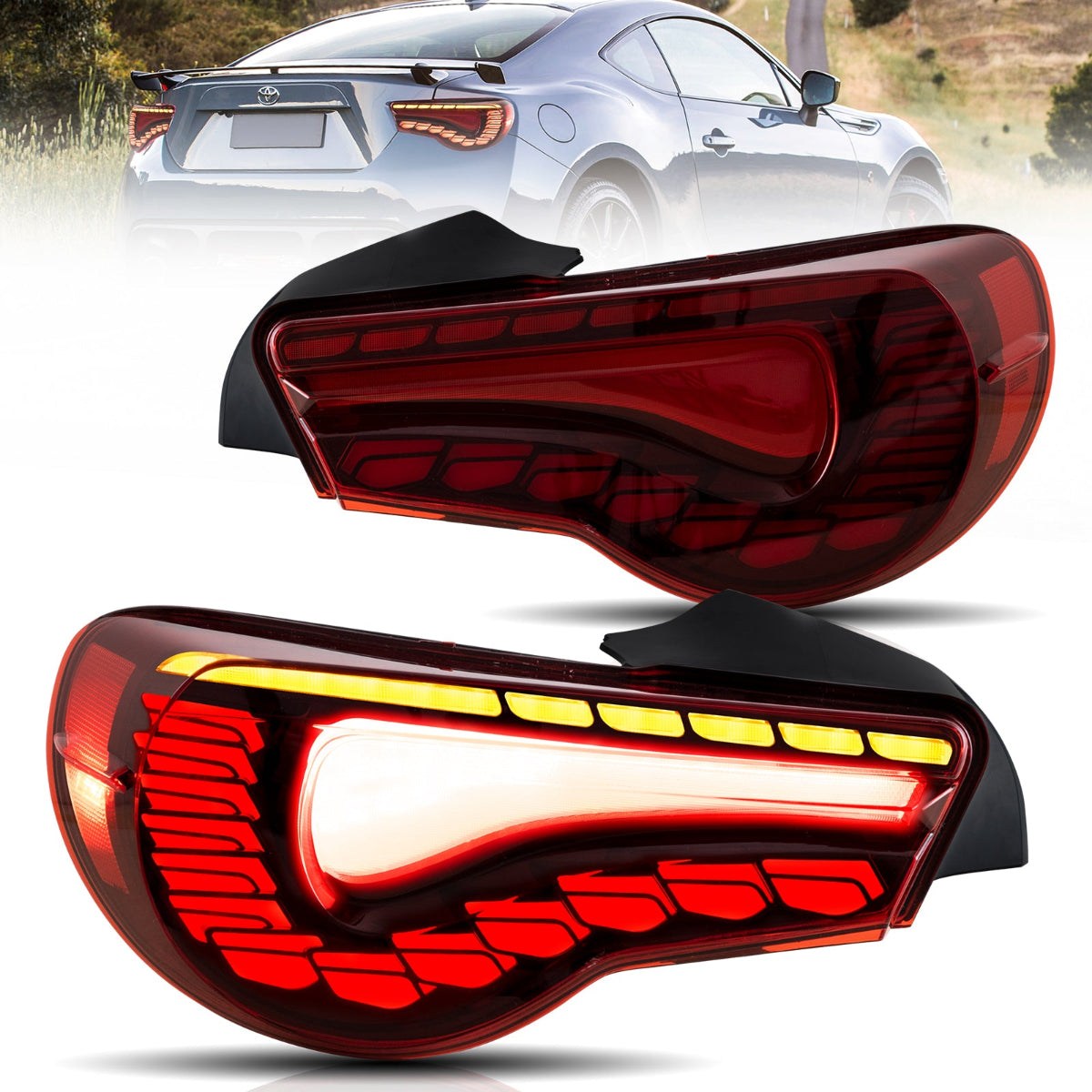 VLAND LED Tail Lights For 2012-2021 Toyota 86 & Subaru BRZ & Scion FRS [Dragon Style]Australia VLAND™