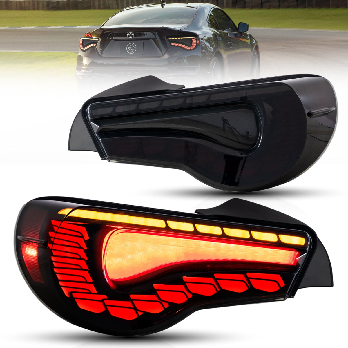 VLAND LED Tail Lights For 2012-2021 Toyota 86 & Subaru BRZ & Scion FRS [Dragon Style]Australia