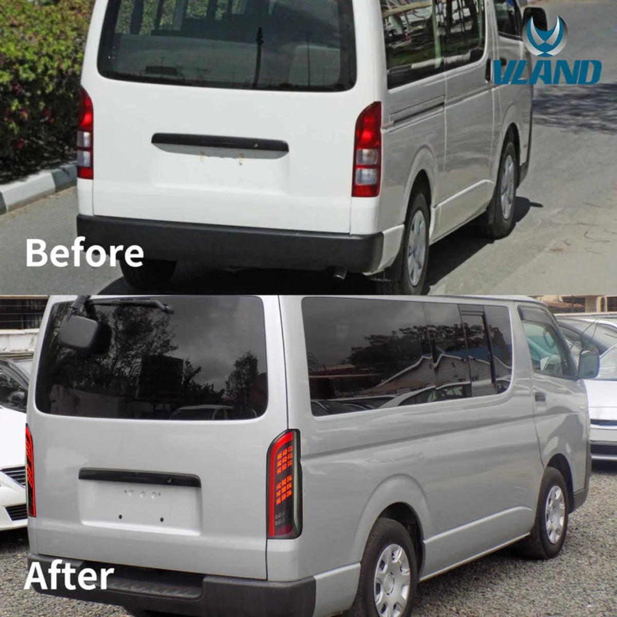 VLAND LED Tail Lights For Toyota Hiace 2005-2019 with Sequential Turn Signal Australia