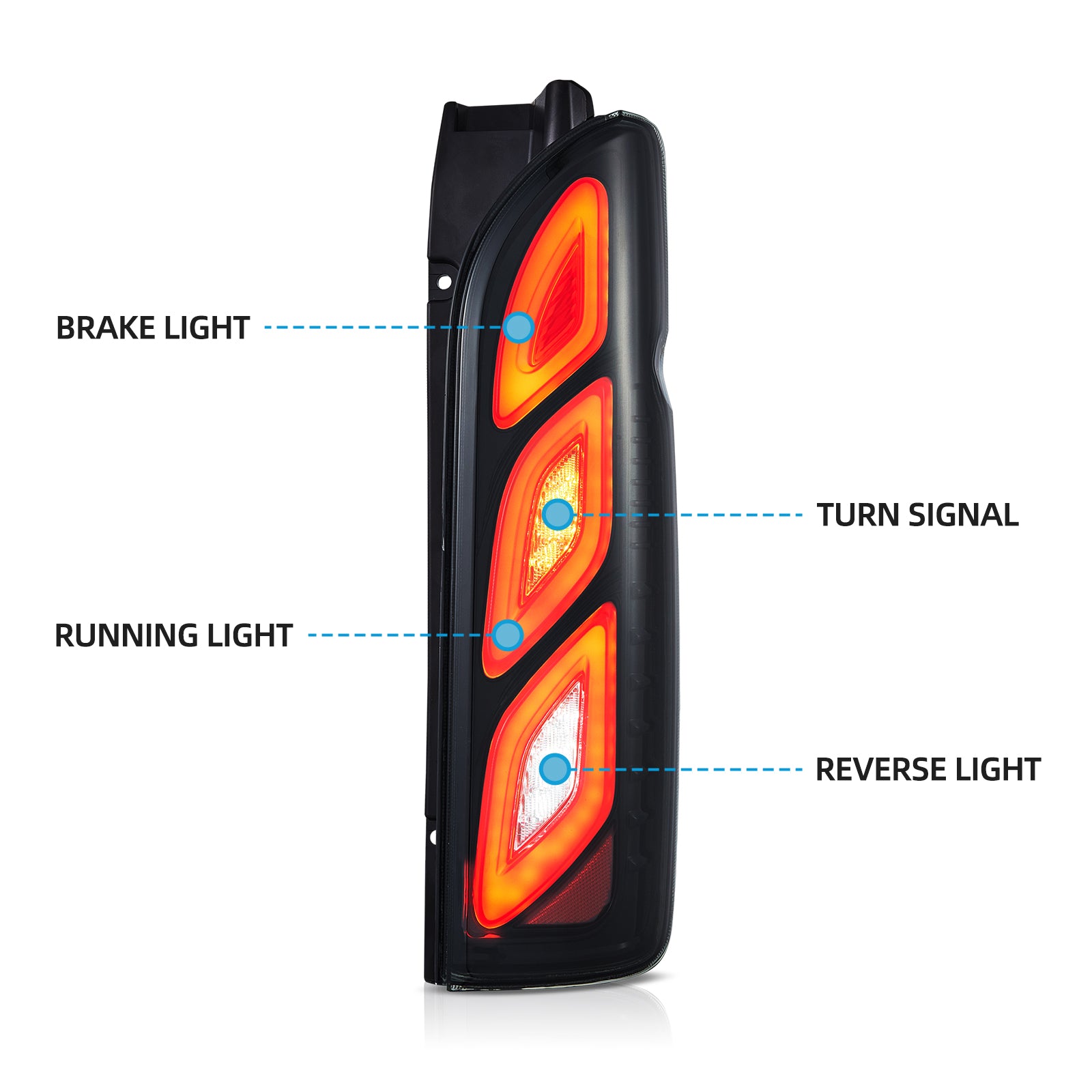 VLAND LED Taillights For 2005-2019 Toyota Hiace With Startup Animation Australia
