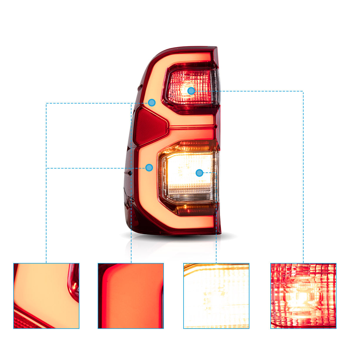 VLAND LED Tail Lights For 2015-2020 Toyota Hilux Australia