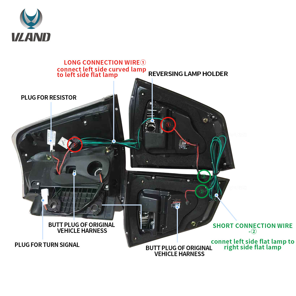 VLAND LED Taillights For 2008-2015 Toyota Land Cruiser Australia