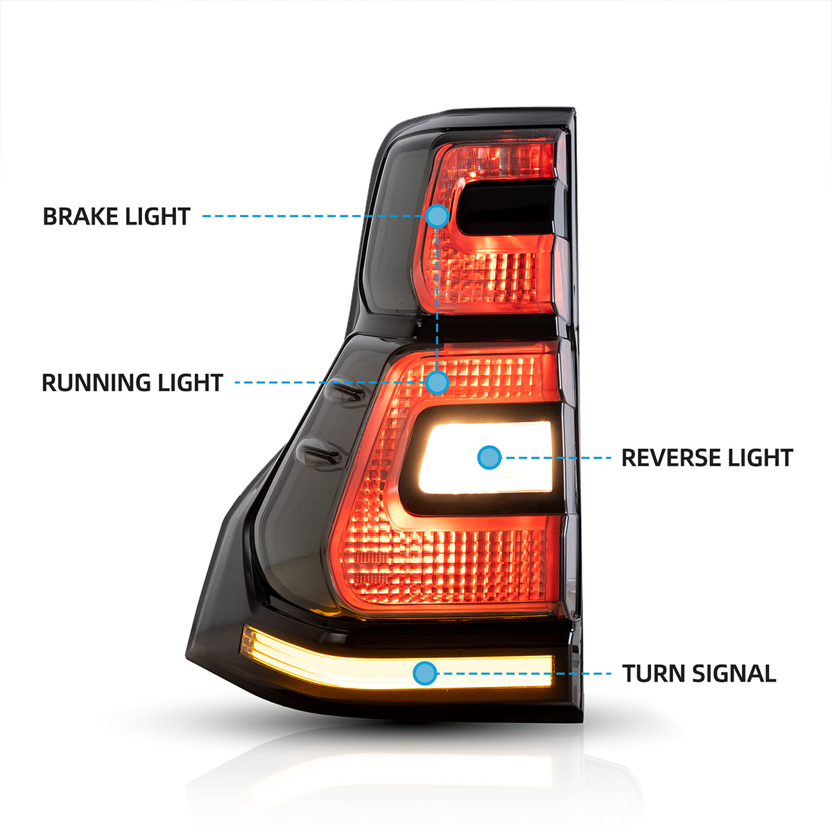 VLAND LED Taillights For 2010-2016 Toyota Land Cruiser Prado 150 Australia