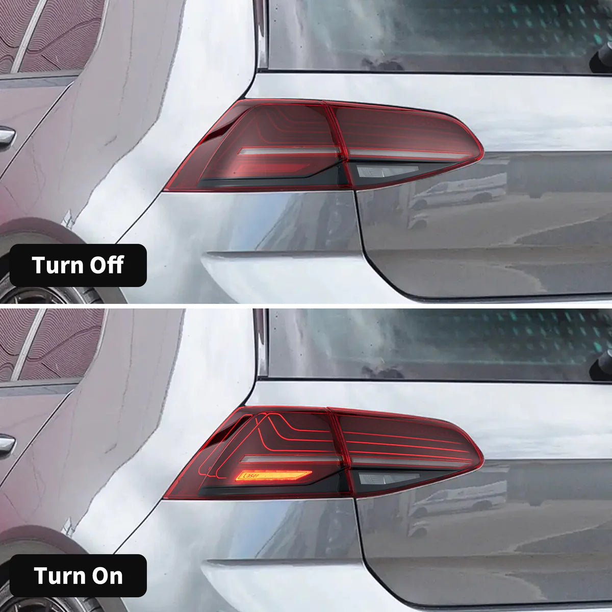 VLAND Laser style Tail Lights for 2013-2017 Volkswagen Golf MK7 Australia Vland AU