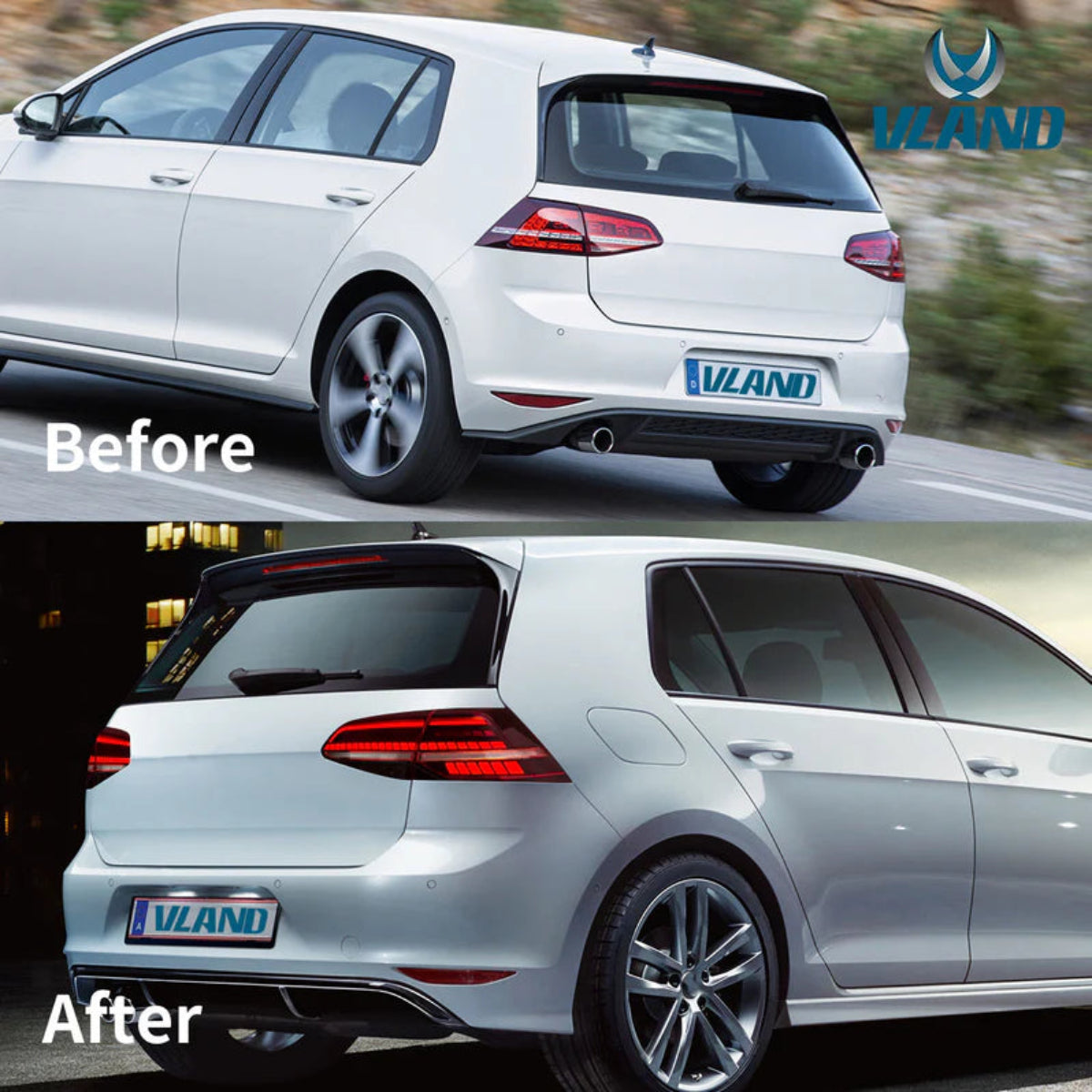 VLAND LED Tail Lights for 2015-2021 Volkswagen Golf 7 MK7 Australia