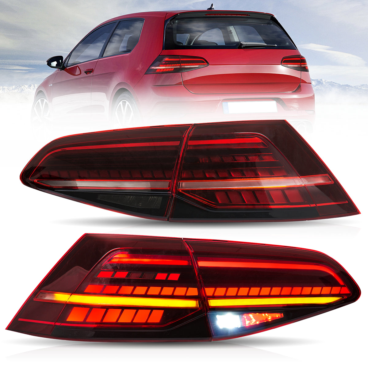 VLAND LED Tail Lights for 2015-2021 Volkswagen Golf 7 MK7 Australia