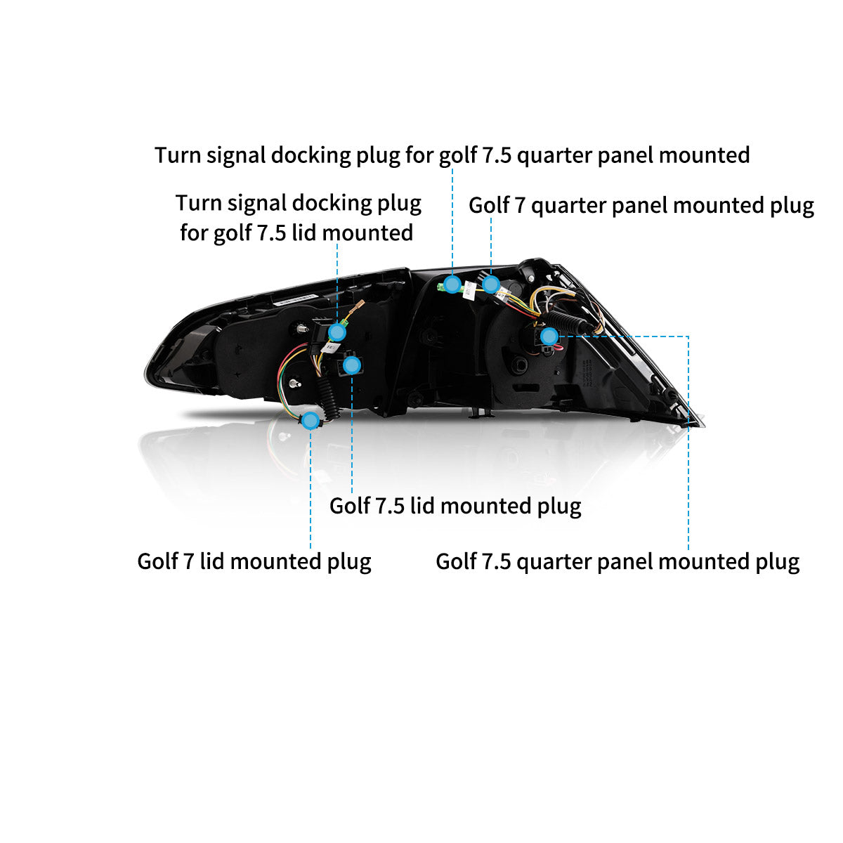 VLAND LED Tail Lights for 2015-2021 Volkswagen Golf 7 MK7 Australia