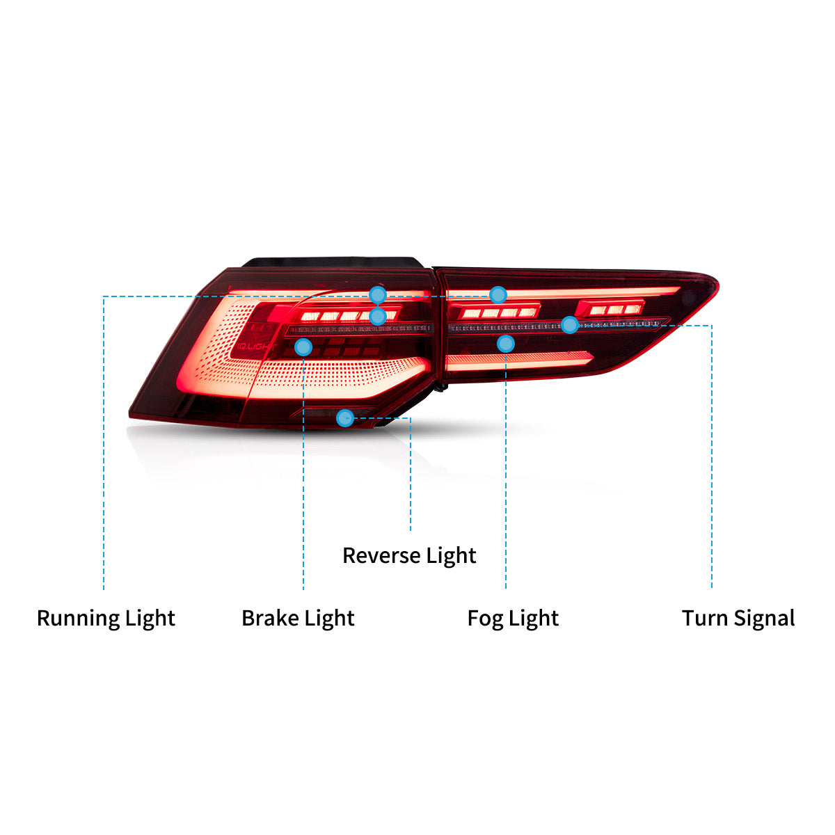 VLAND LED Tail Lights For 2020-2023 Volkswagen Golf Mk8 Australia