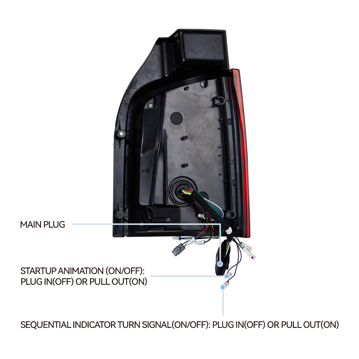 VLAND LED Taillights For 2010-2014 Volkswagen Multivan T5 Transporter Caravelle