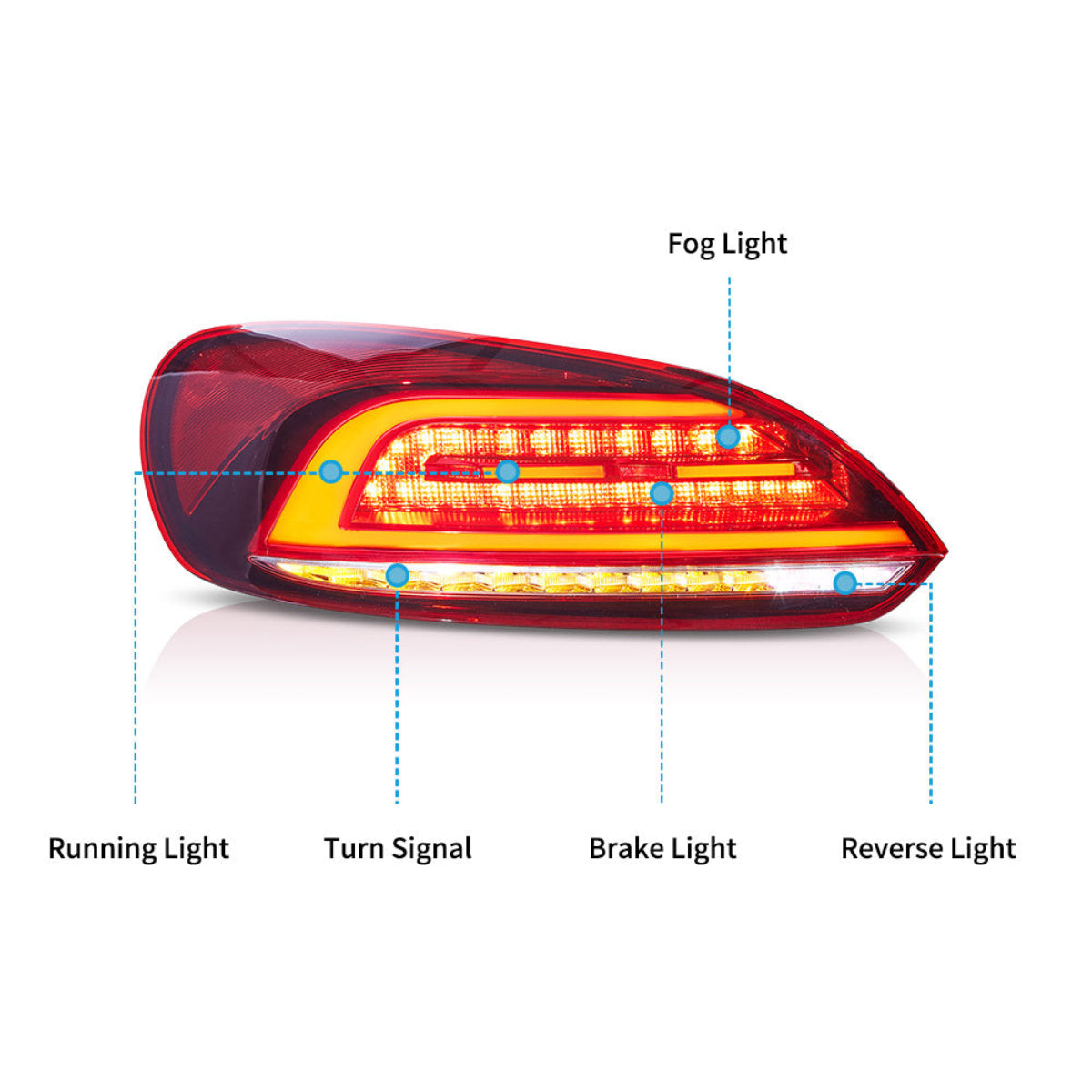 VLAND LED Taillights For 2009-2014 Volkswagen Scirocco Australia