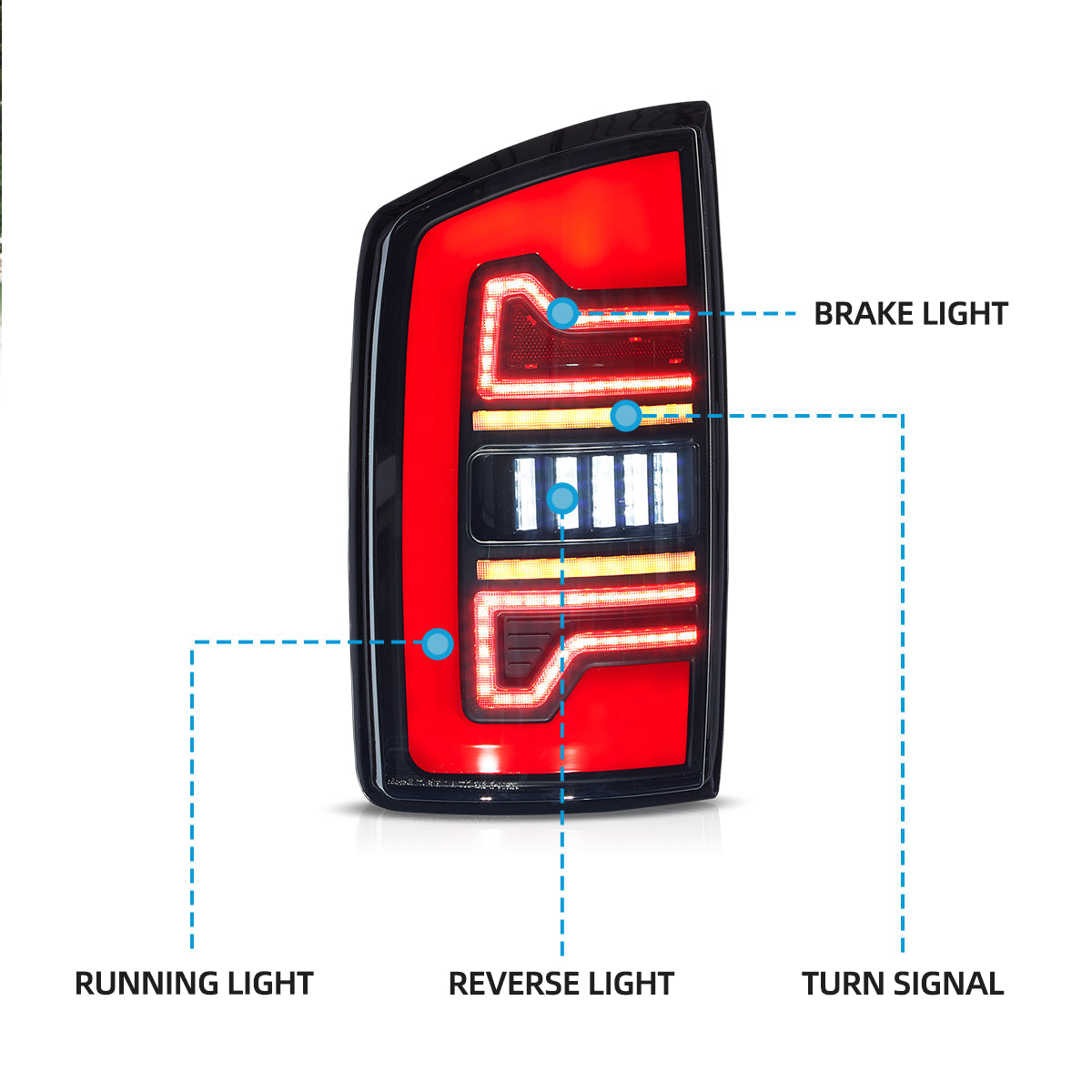 VLAND LED Taillights For 2007-2008 Dodge Ram 1500 2500 3500 Australia Vland AU