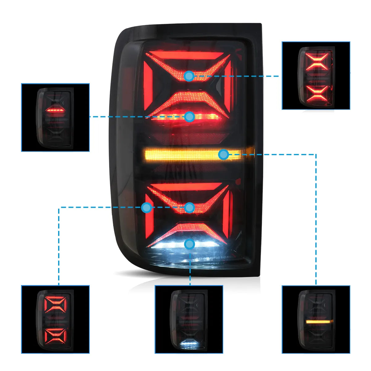 VLAND LED Tail Lights For Volkswagen Amarok 2010-2021 with Sequential Turn Signal Australia VLAND™