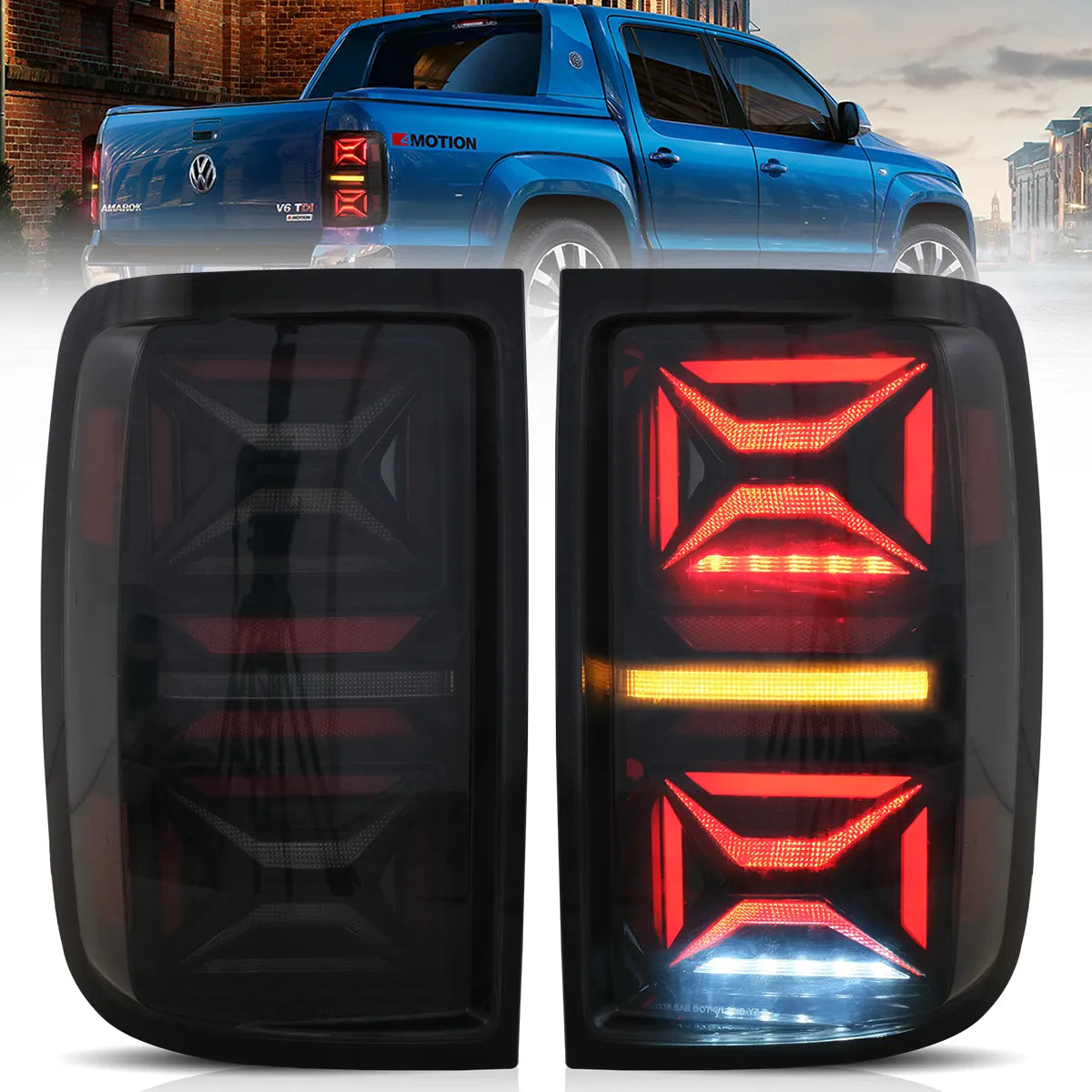 VLAND LED Tail Lights For Volkswagen Amarok 2010-2021 with Sequential Turn Signal Australia VLAND™