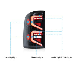 VLAND LED Tail lights For 2014-2018 GMC Sierra 1500 2500HD 3500HD