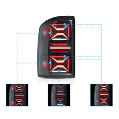 VLAND LED Tail lights For 2014-2018 GMC Sierra 1500 2500HD 3500HD